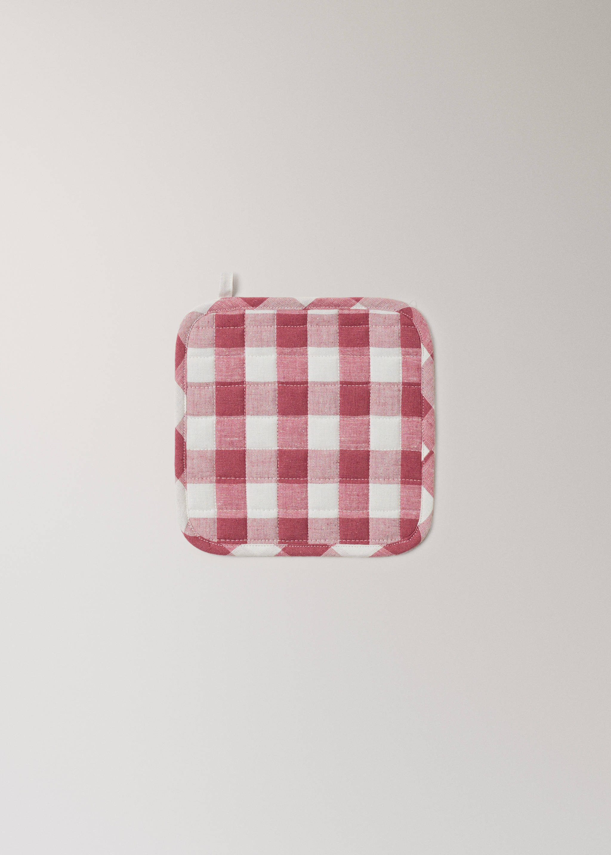 Cotton linen gingham pot holder - Article without model