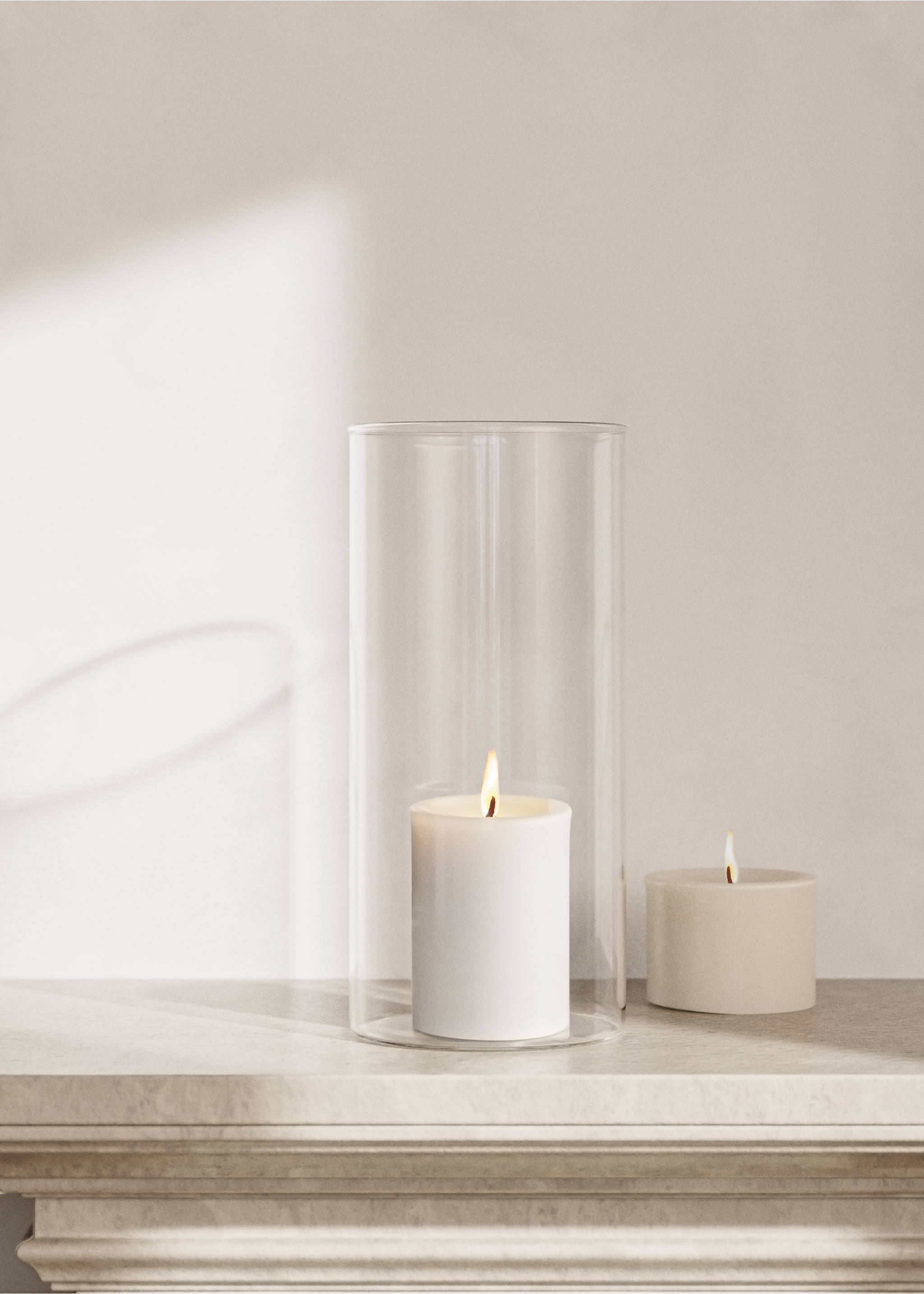 Small borosilicate cylinder vase - General plane, Ice Grey. Ref: 27063292-00.