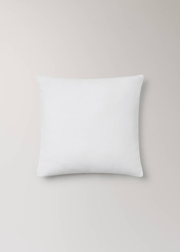 Cotton jacquard pillowcase with fine stripes 50x50cm - thumbnail 2