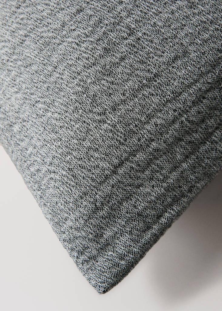 Soft melange cotton cushion cover 50x50 cm — Dark Heather Grey