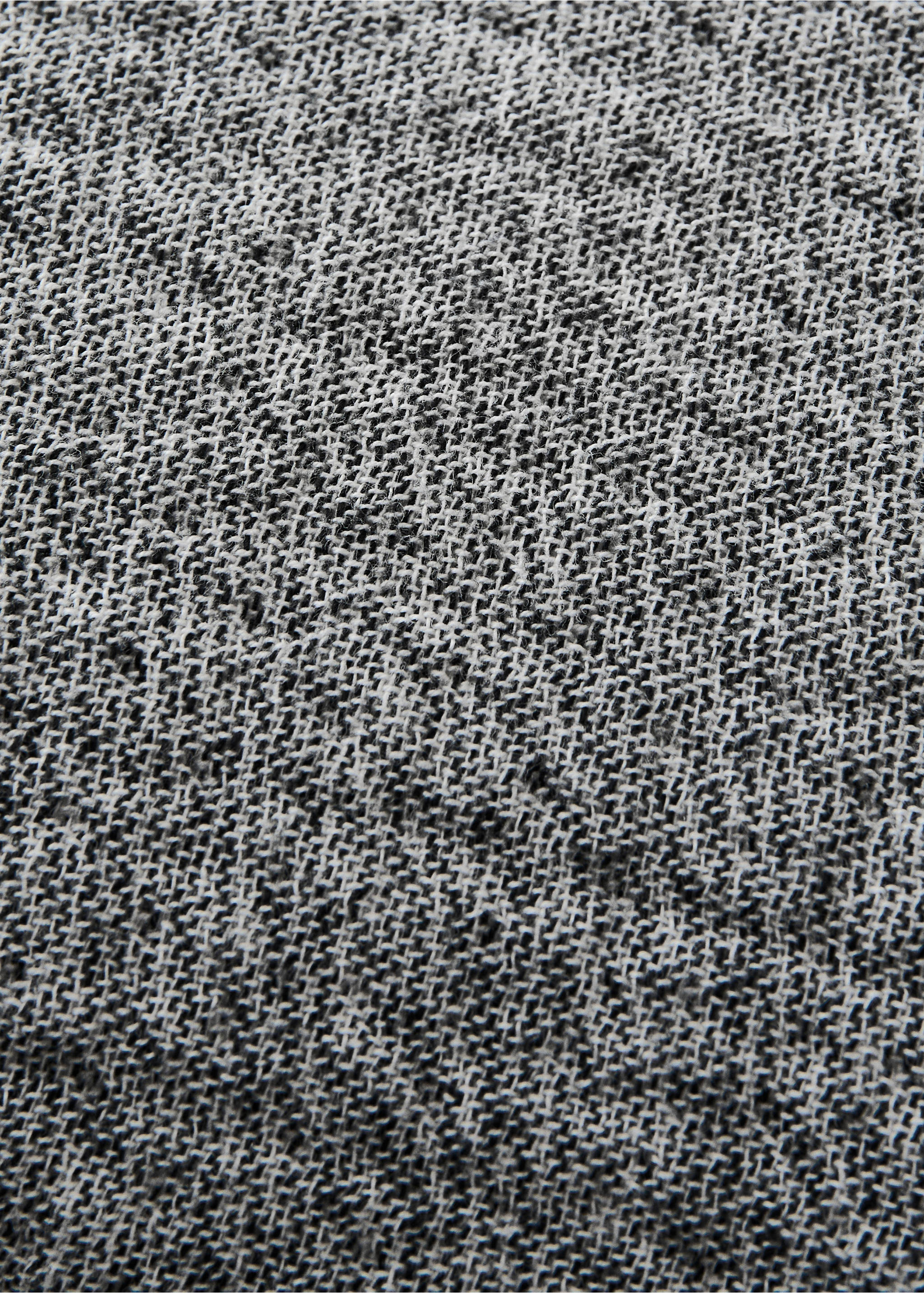 Soft melange cotton cushion cover 50x50 cm - Details of the article 3, Dark Heather Grey. Ref: 27063294-00.