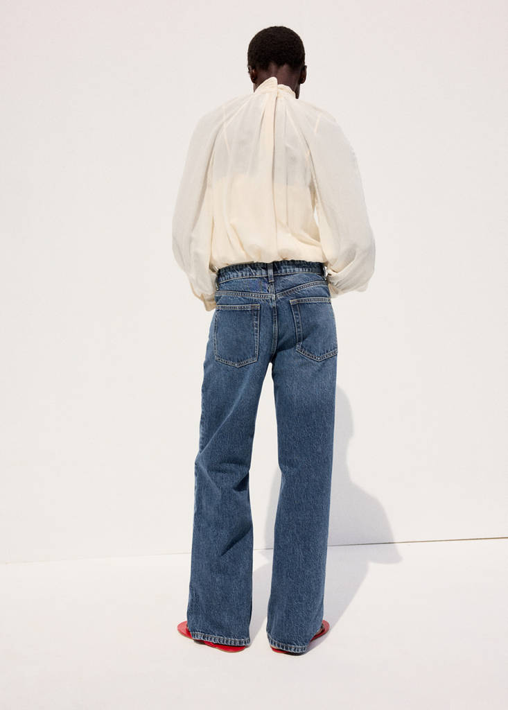 Straight low-waist jeans — Dark Blue