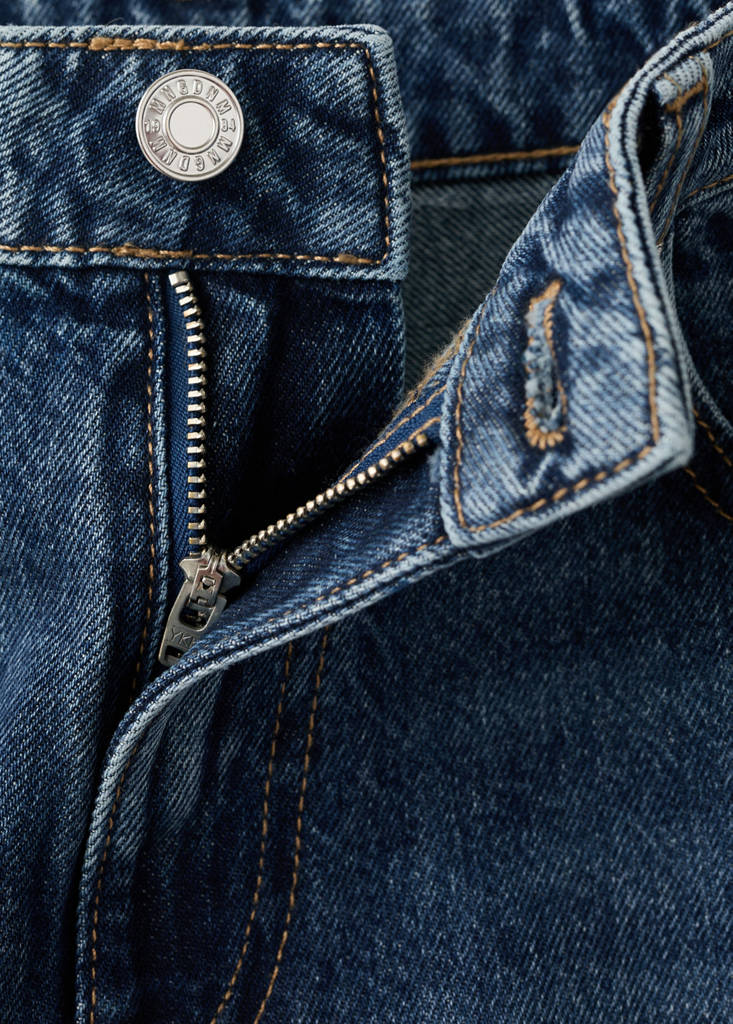 Straight low-waist jeans — Dark Blue