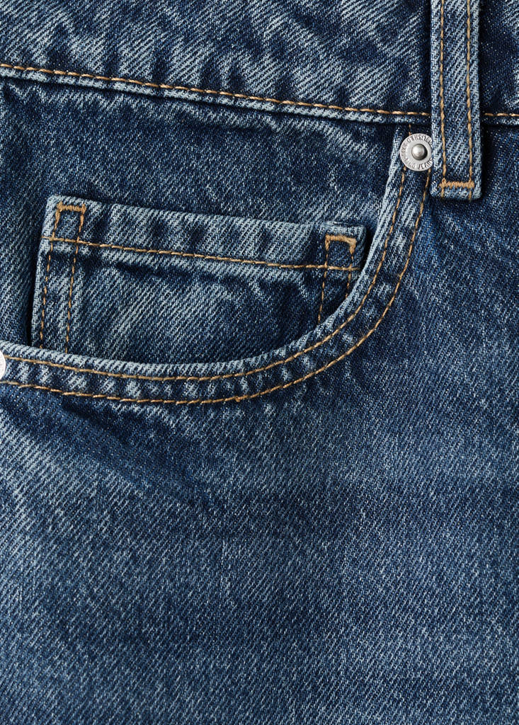 Straight low-waist jeans — Dark Blue