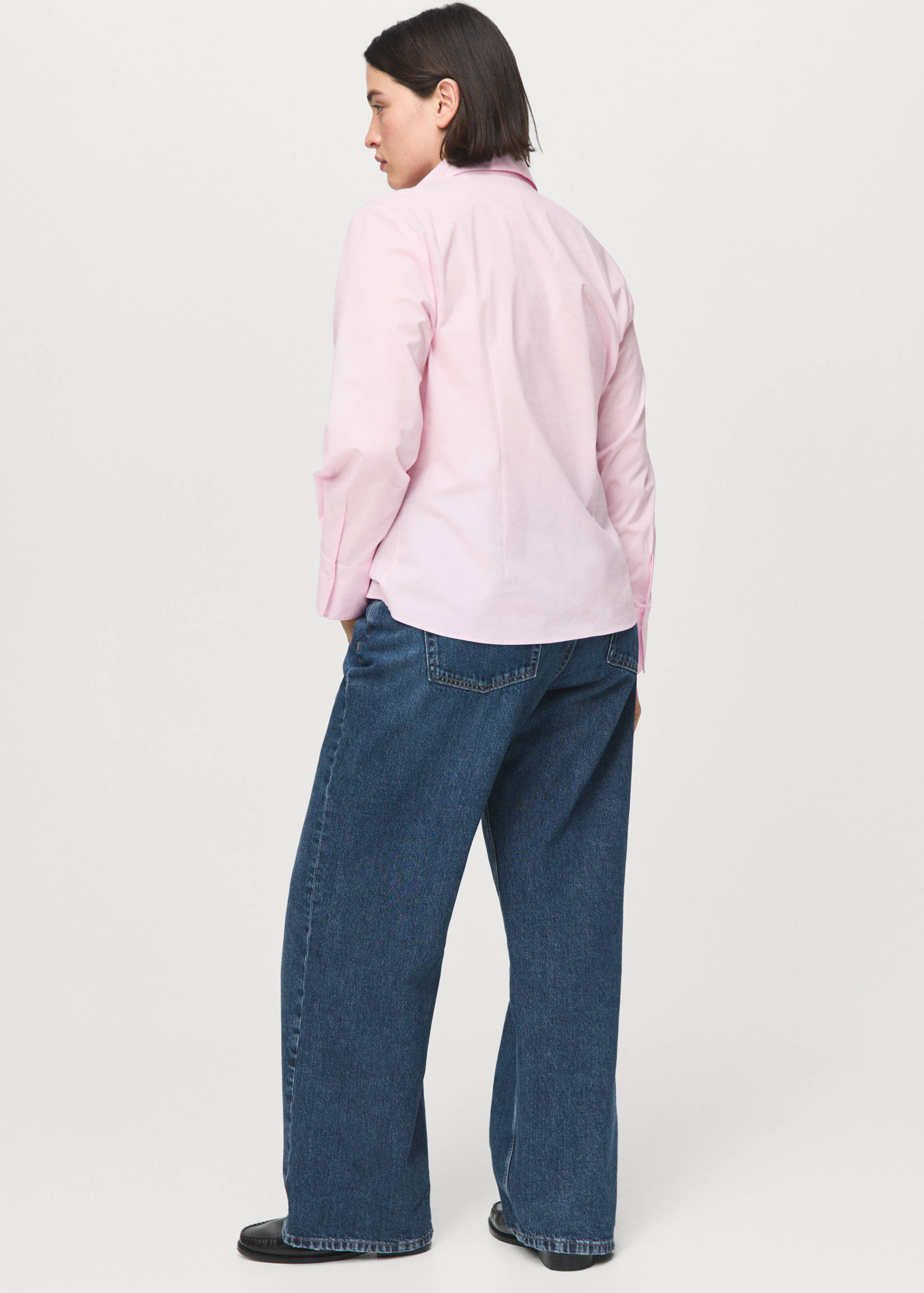 Straight low-waist jeans - Details of the article 4