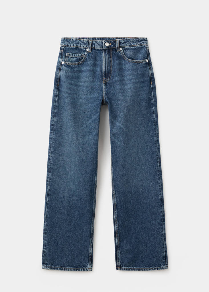 Straight low-waist jeans — Dark Blue