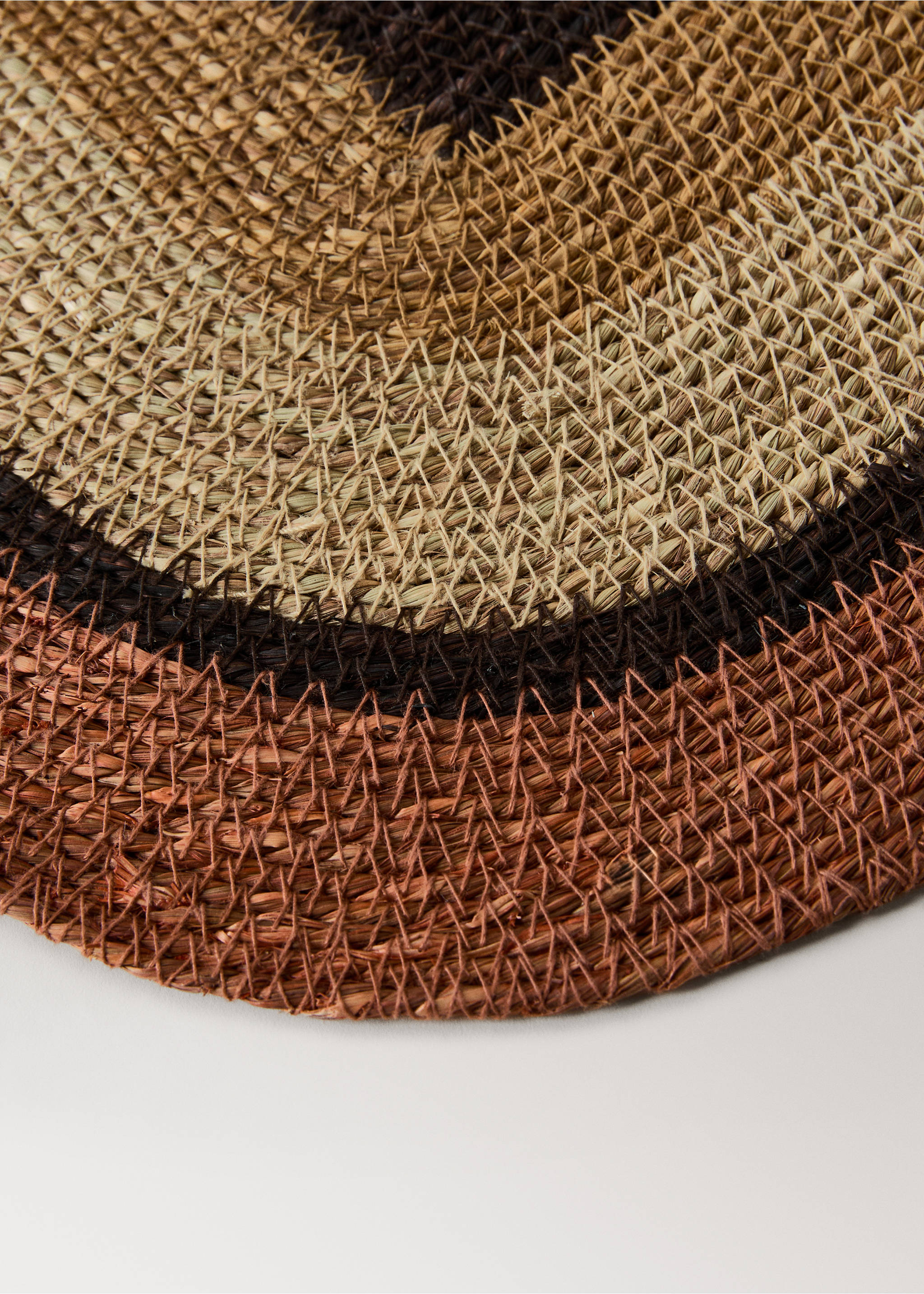 Ovales Tischset aus Seegras - Detail des Artikels 1, Bräunliches Orange. Ref: 27063299-00.