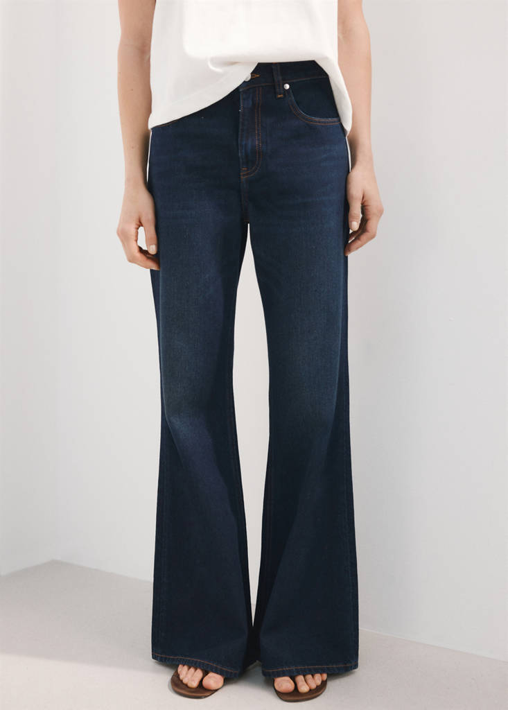 Mid-rise flared jeans — Dark Vintage Blue