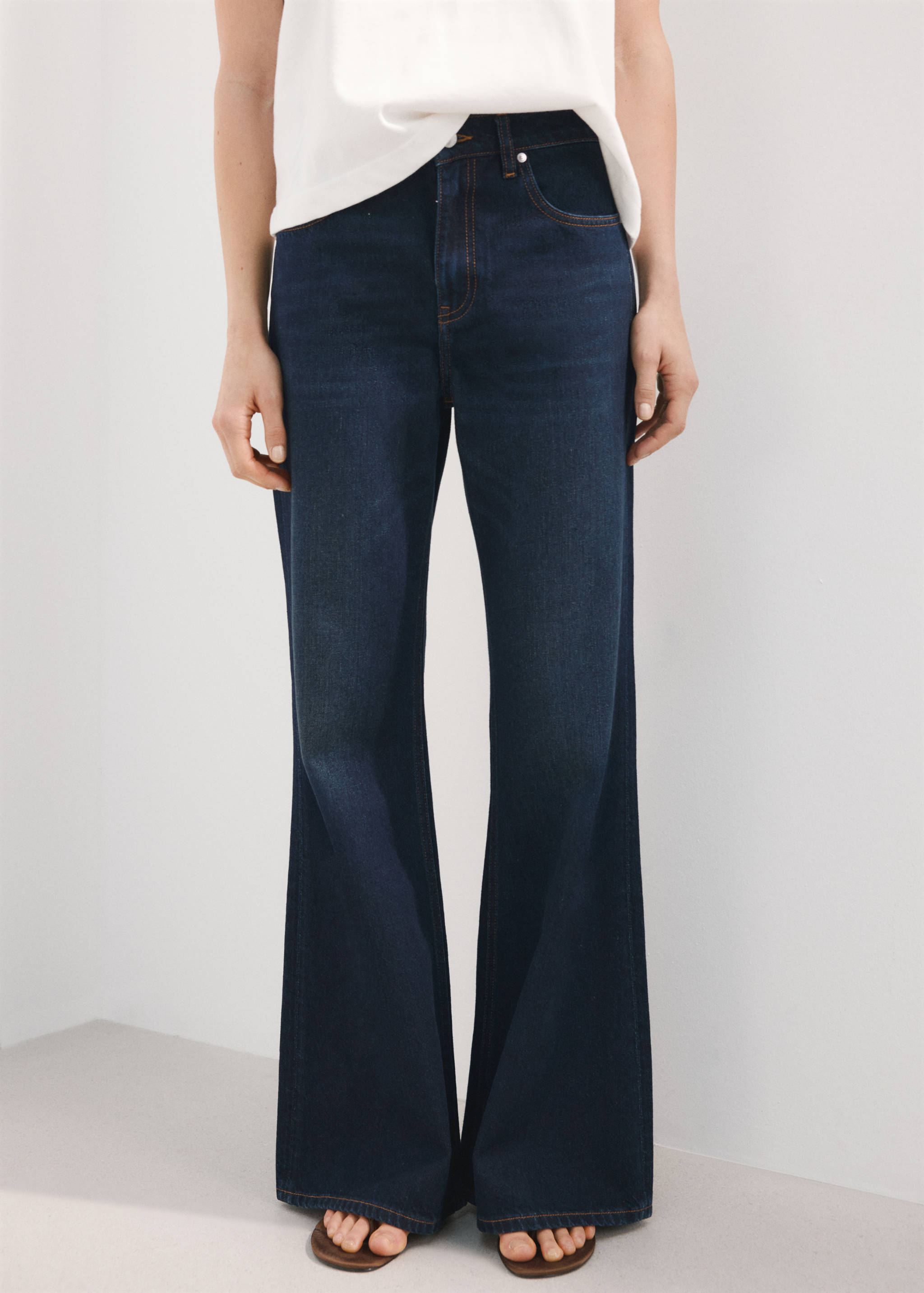Mid-rise flared jeans - Medium plane
