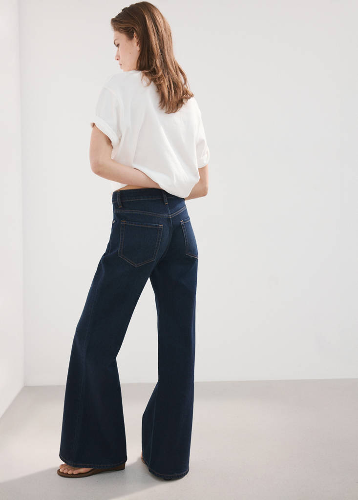 Mid-rise flared jeans — Dark Vintage Blue