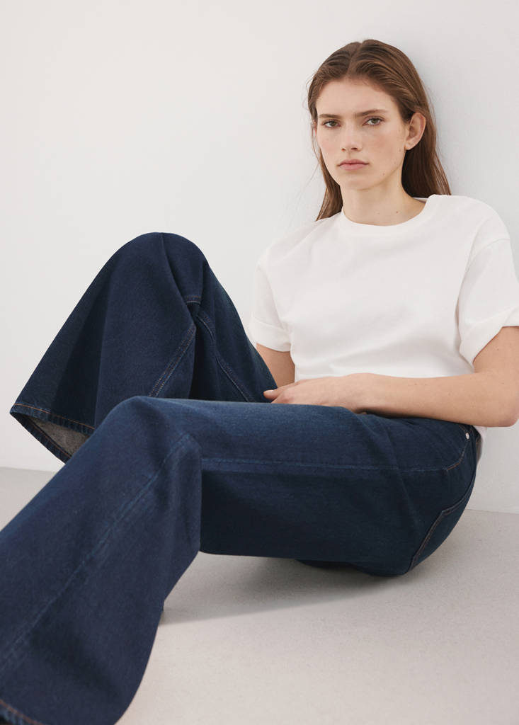 Mid-rise flared jeans — Dark Vintage Blue