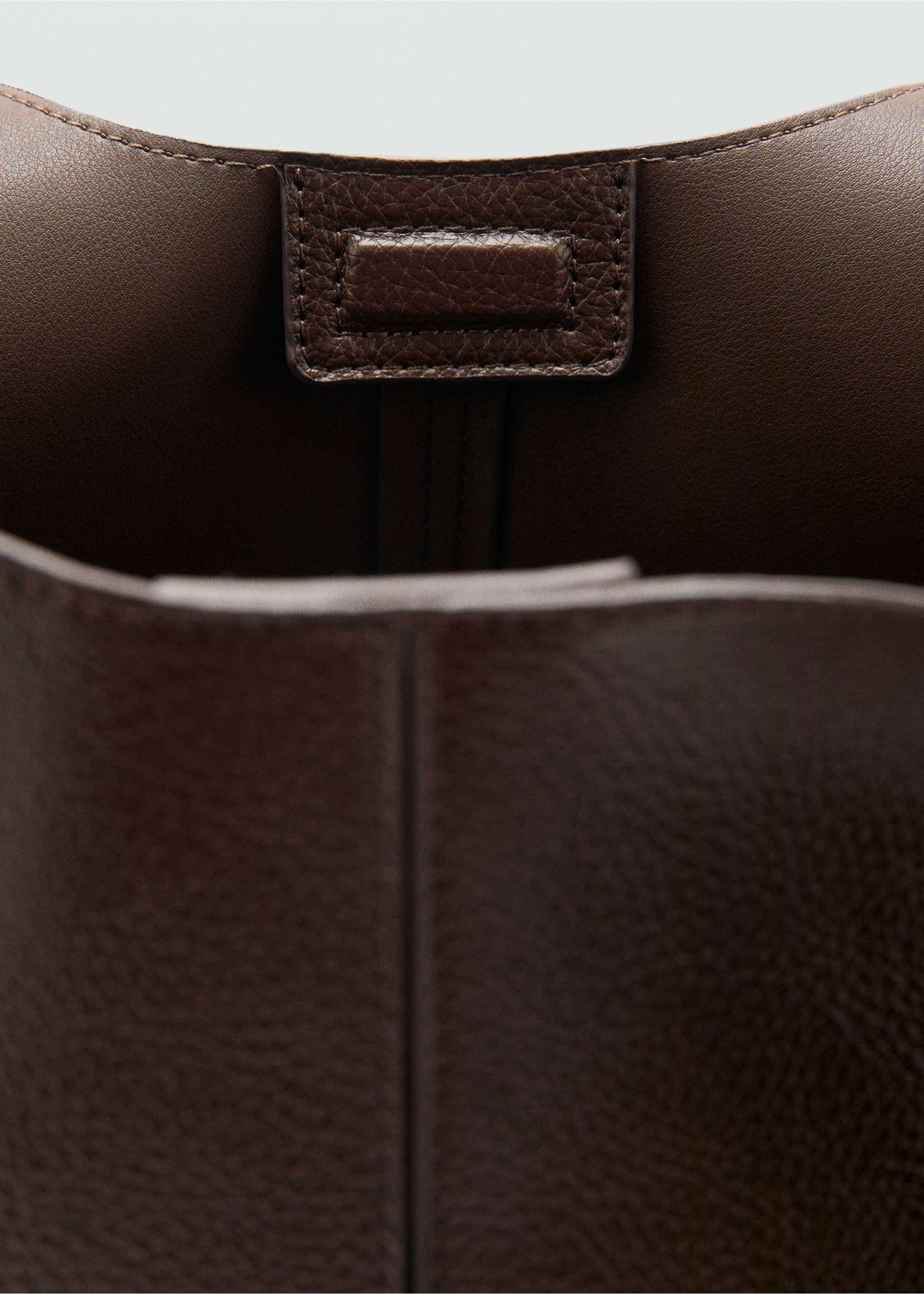 Large shopper bag - Details of the article 3, Chocolate. Ref: 27063304-00.