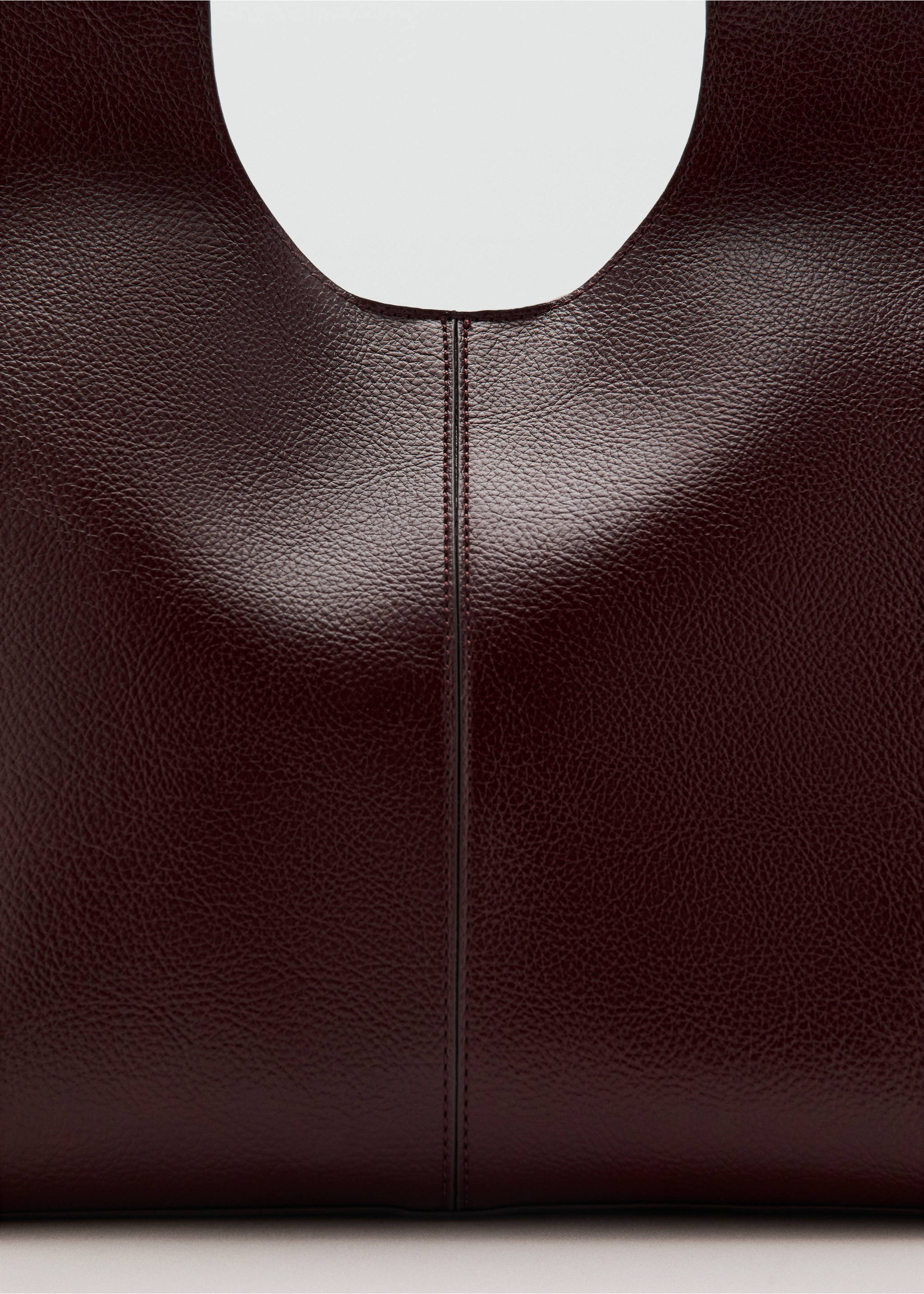 Large shopper bag - Details of the article 2, Burgundy. Ref: 27063304-00.