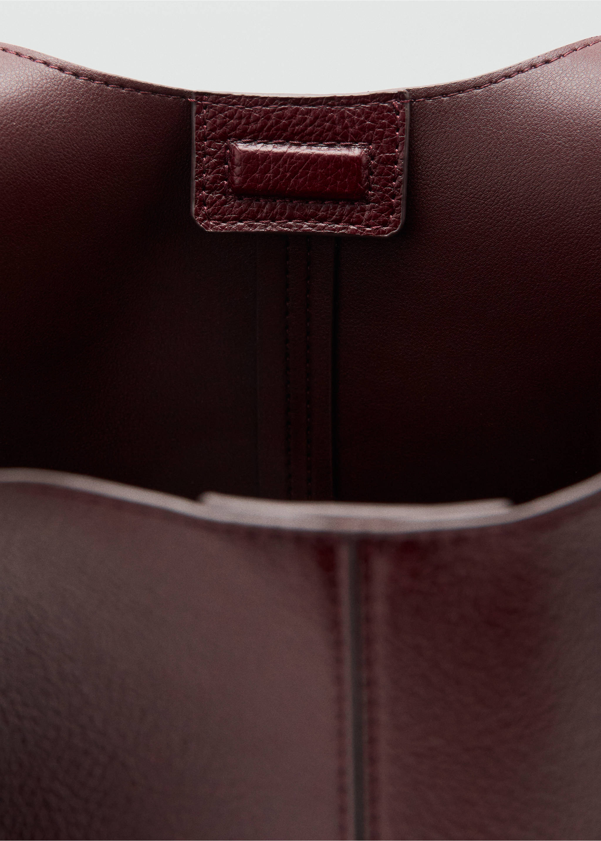 Large shopper bag - Details of the article 3, Burgundy. Ref: 27063304-00.