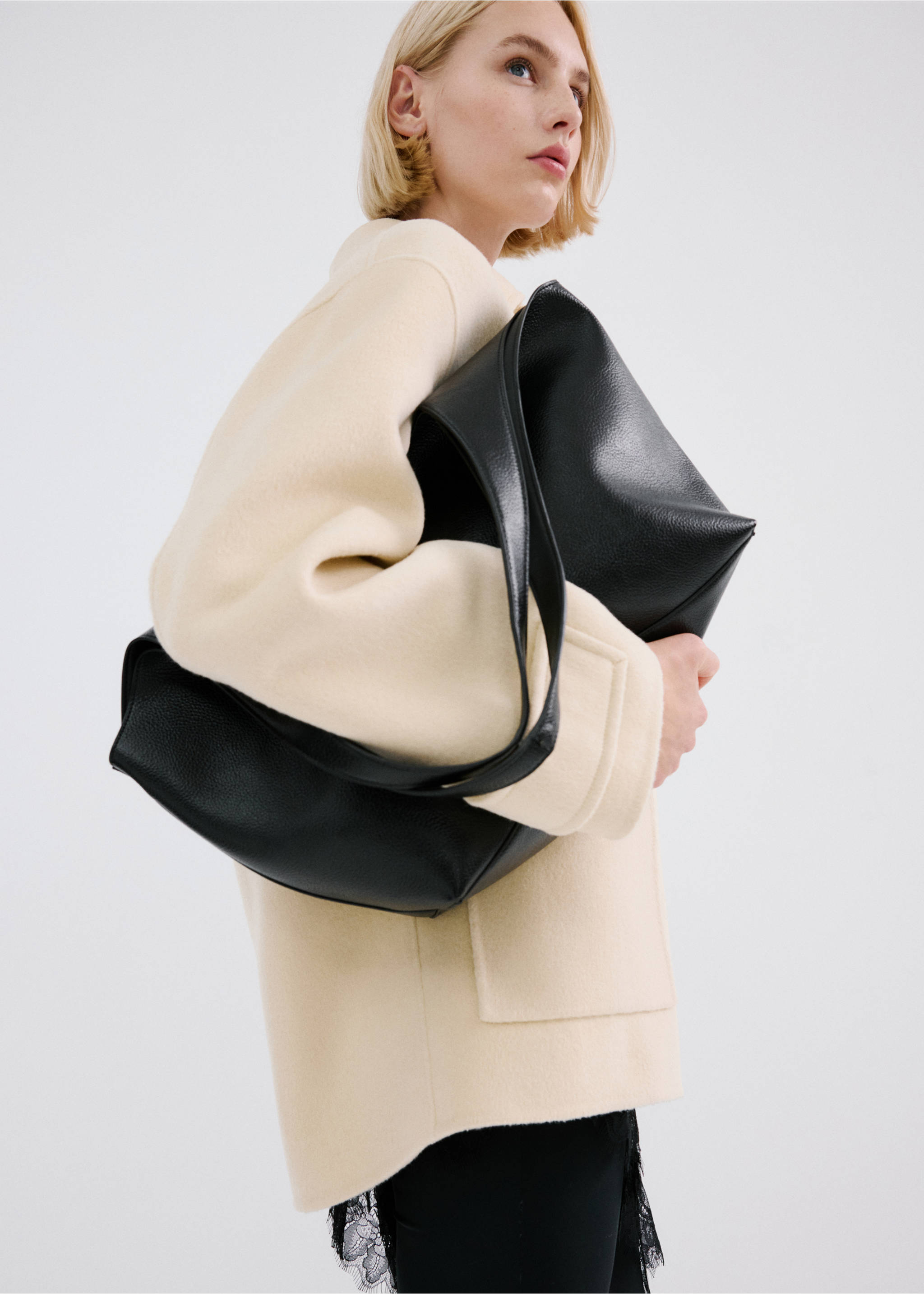 Τσάντα shopper μεγάλη - Γενικό πλάνο, Μαύρο. Ref: 27063304-00.