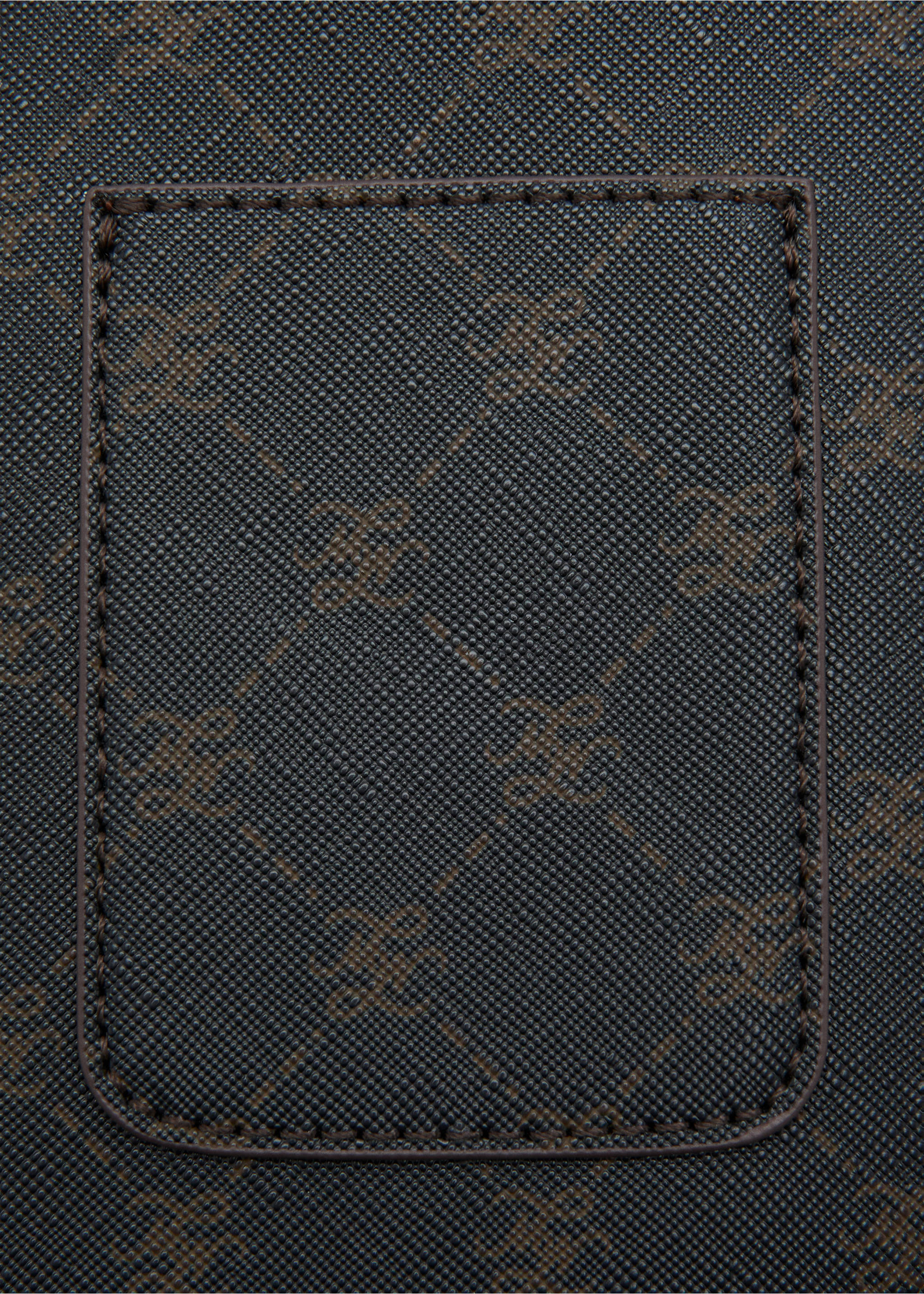 Jacquard crossbody mobile phone case with logo - Details of the article 2, Brown. Ref: 27063307-00.