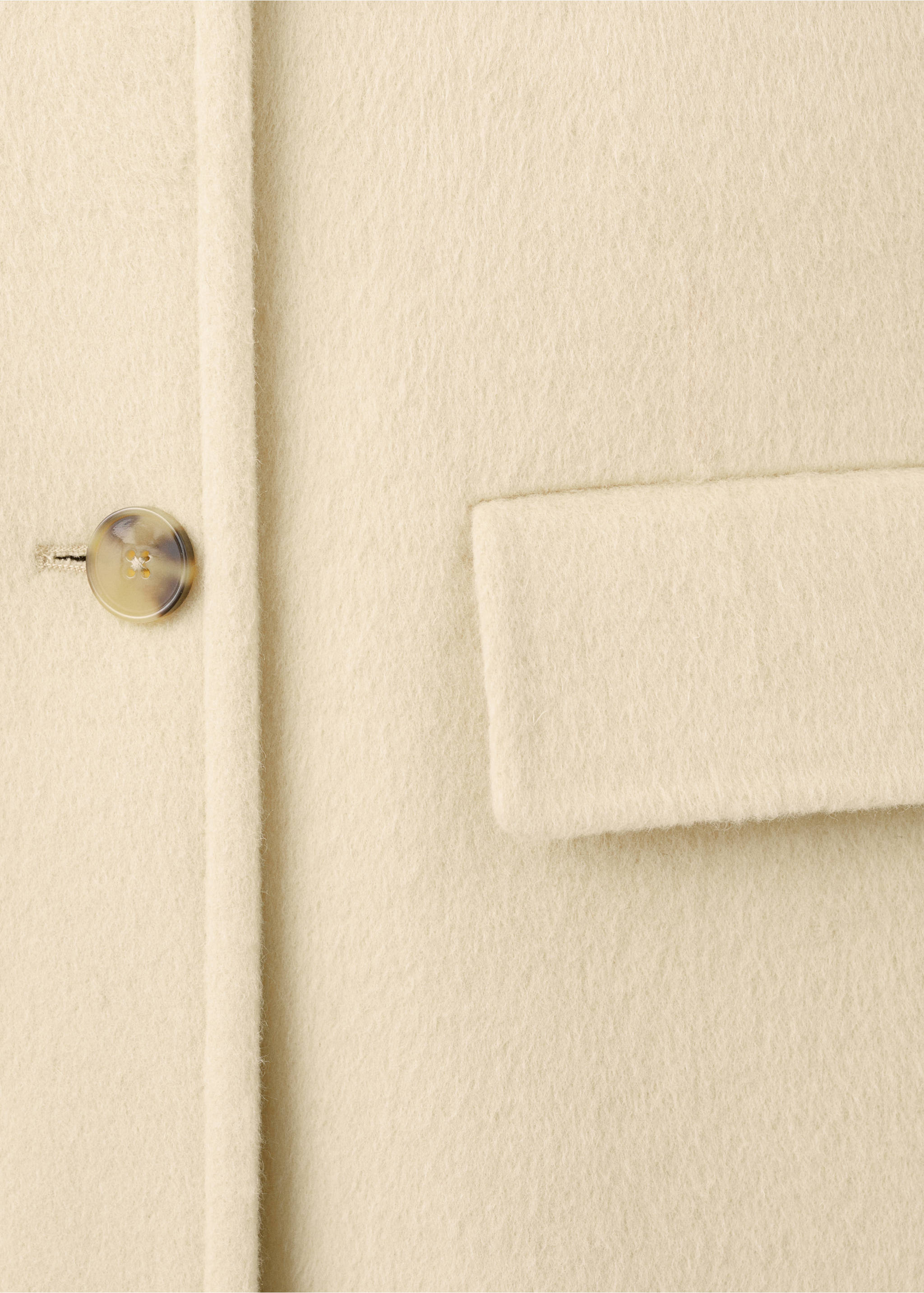 Manteau laine boutons - Détail de l'article 8, Vanille. Ref: 27063309-00.