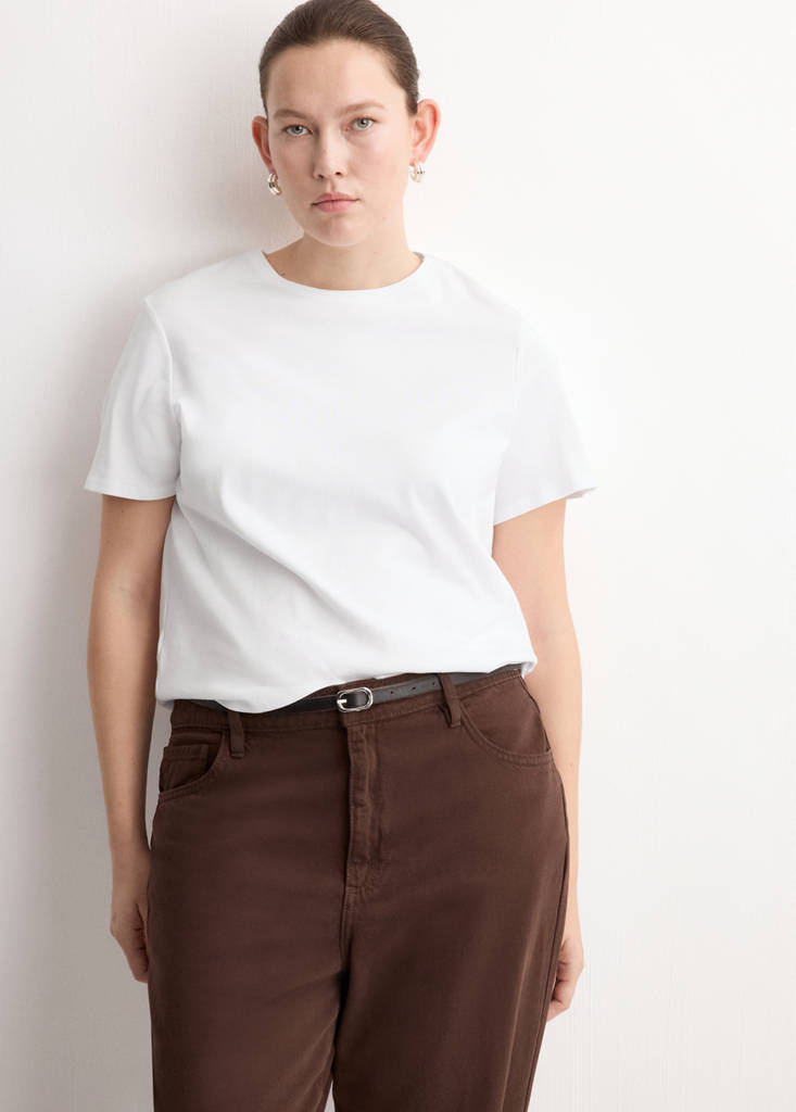 Short-sleeved cotton t-shirt — White