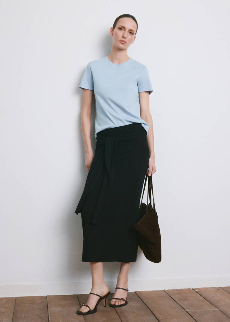 Short-sleeved cotton t-shirt — Sky Blue