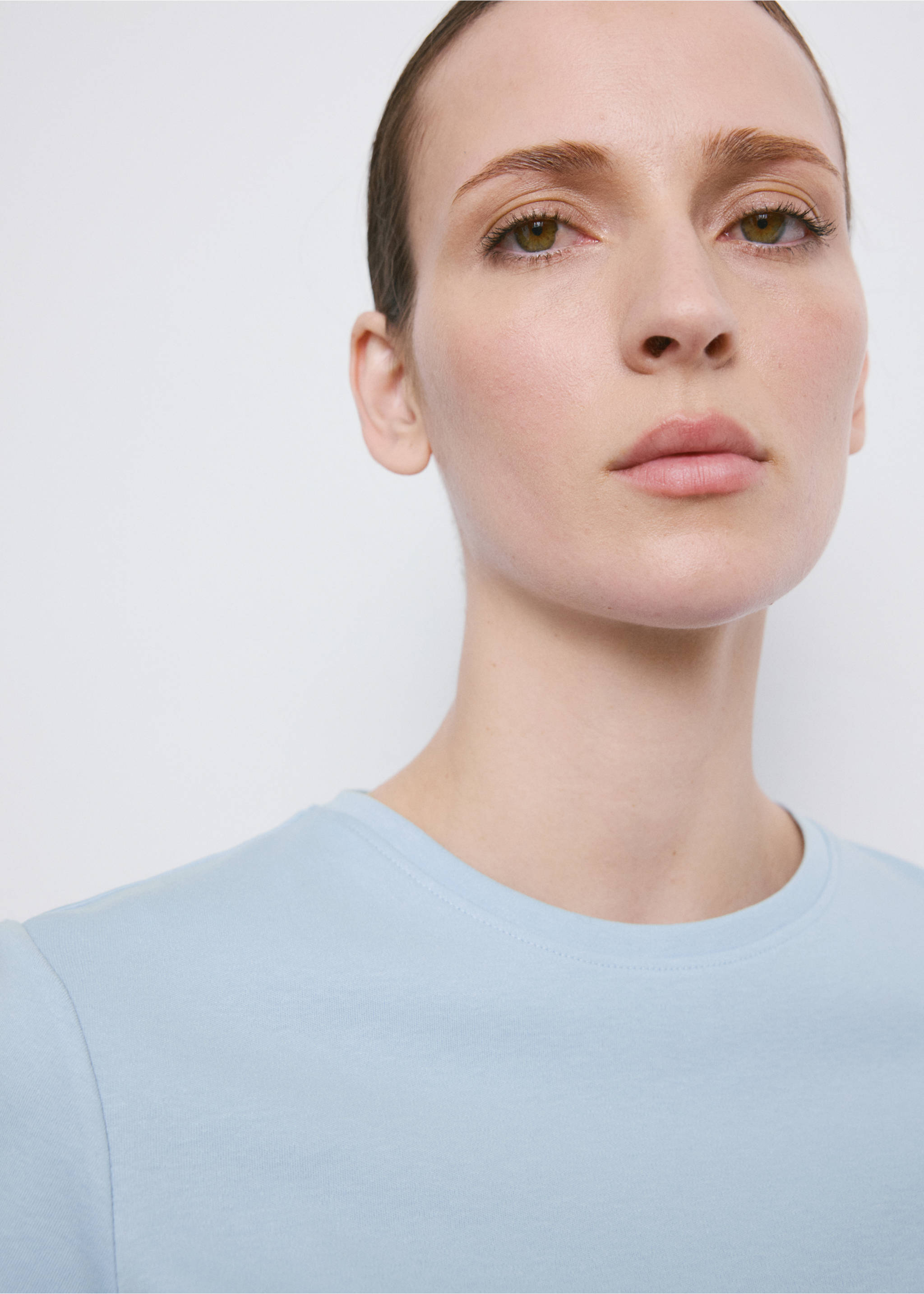 T-shirt coton manches courtes - Détail de l'article 1, Bleu ciel. Ref: 27063312-00.