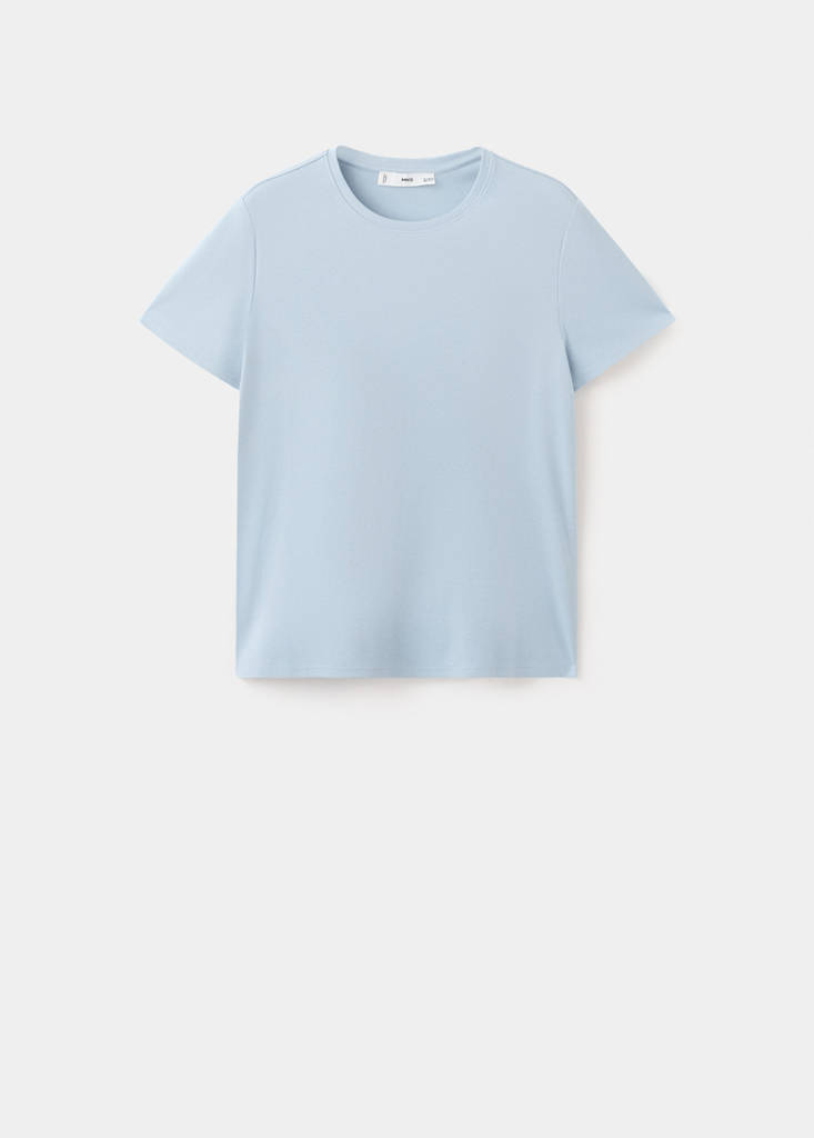 Short-sleeved cotton t-shirt — Sky Blue