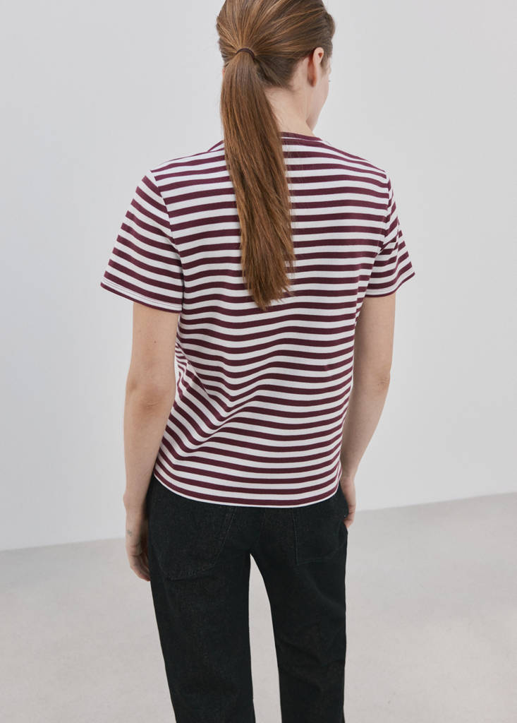 Short-sleeved cotton t-shirt — Maroon