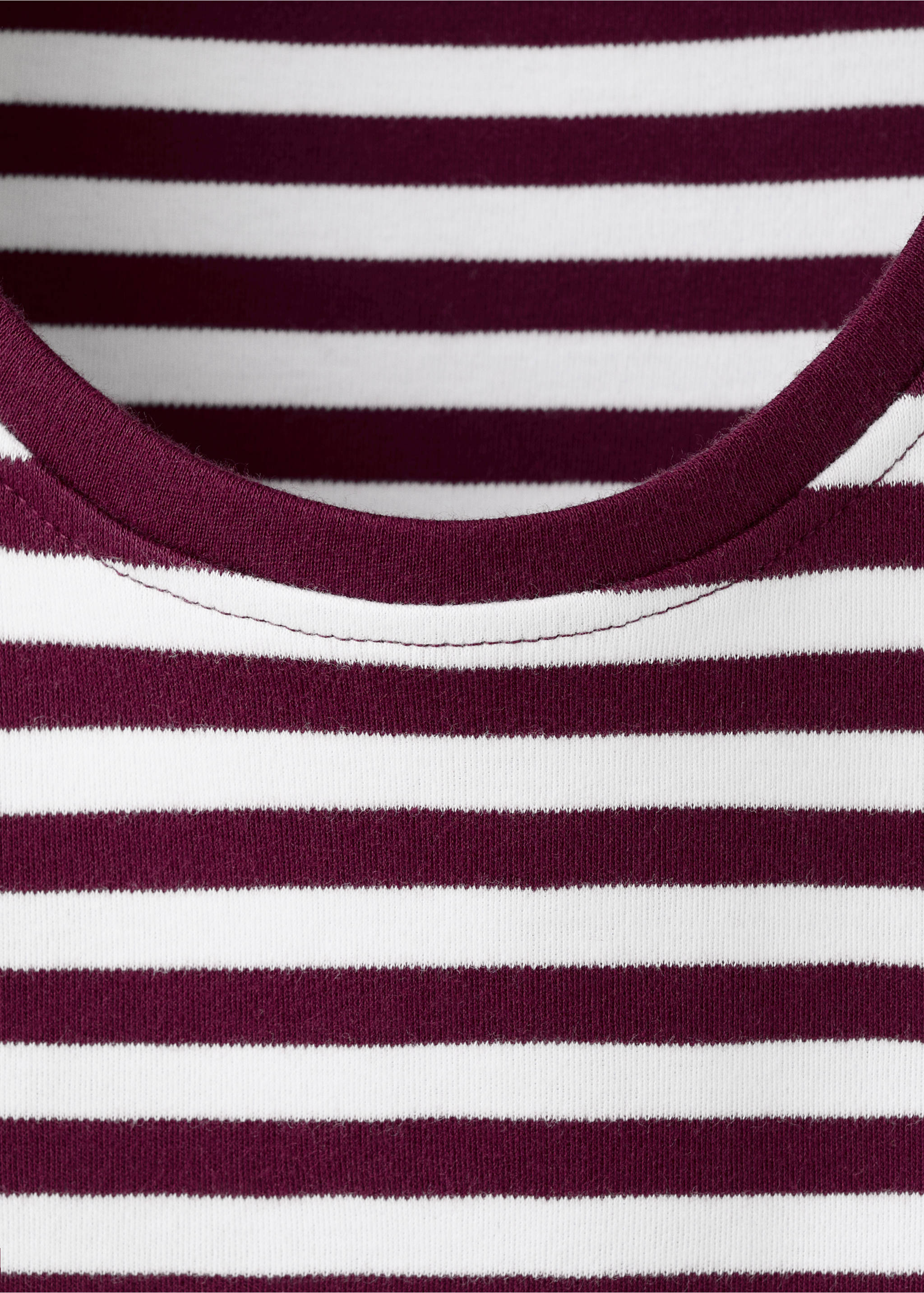 T-shirt coton manches courtes - Détail de l'article 8, Grenat. Ref: 27063312-00.