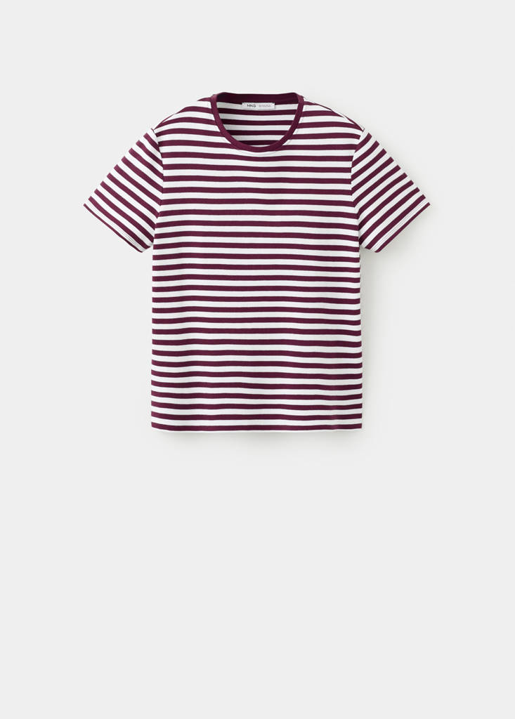 Short-sleeved cotton t-shirt — Maroon