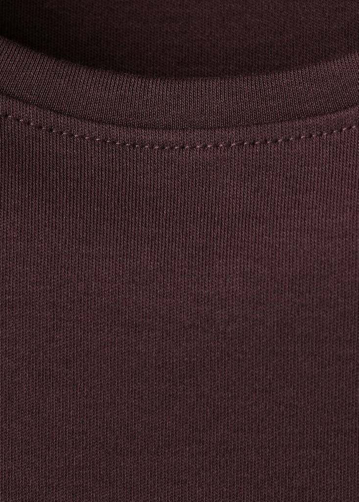 Short-sleeved cotton t-shirt — Burgundy