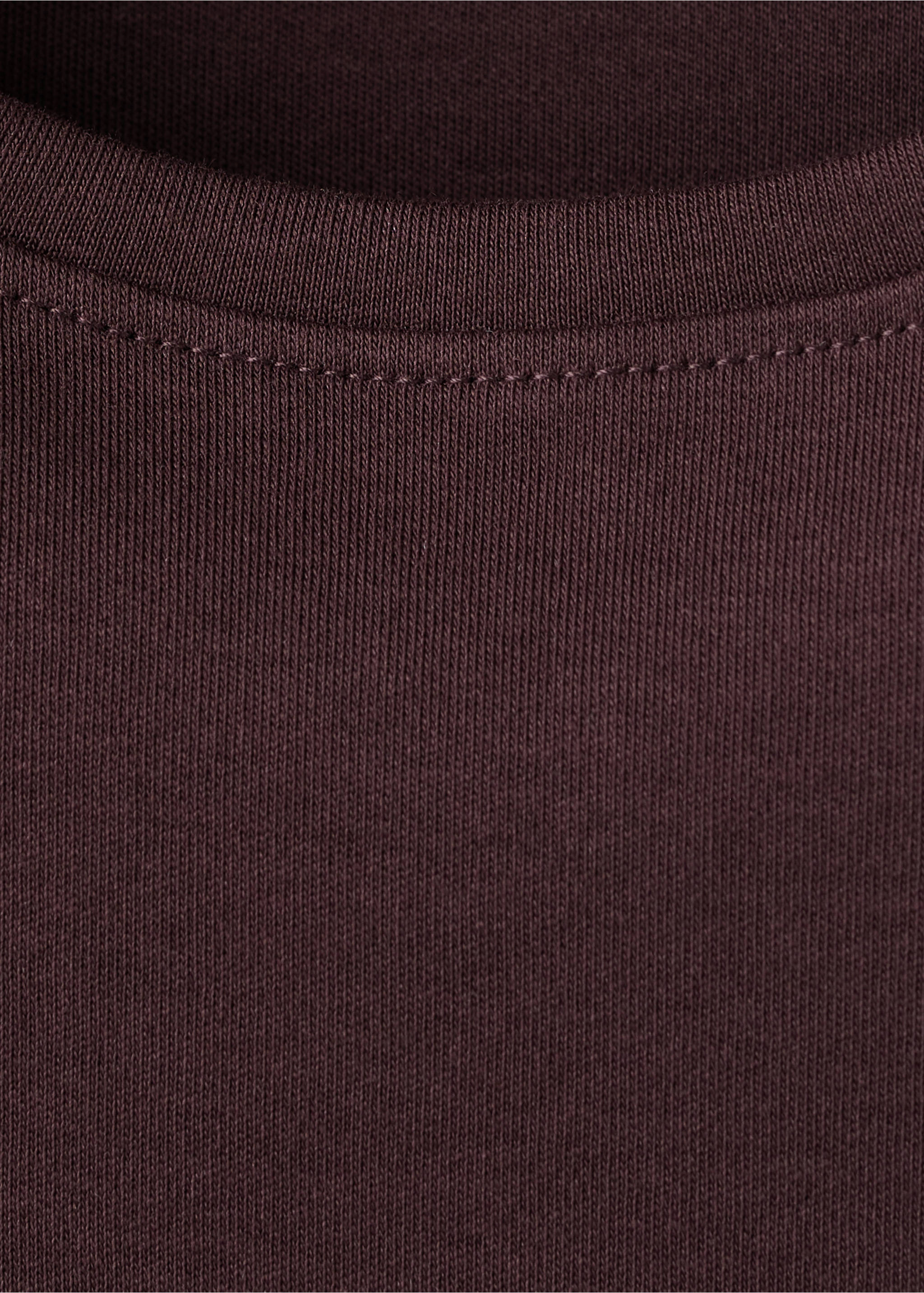 T-shirt coton manches courtes - Détail de l'article 8, Bordeaux. Ref: 27063312-00.