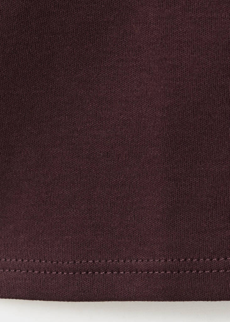 Short-sleeved cotton t-shirt — Burgundy