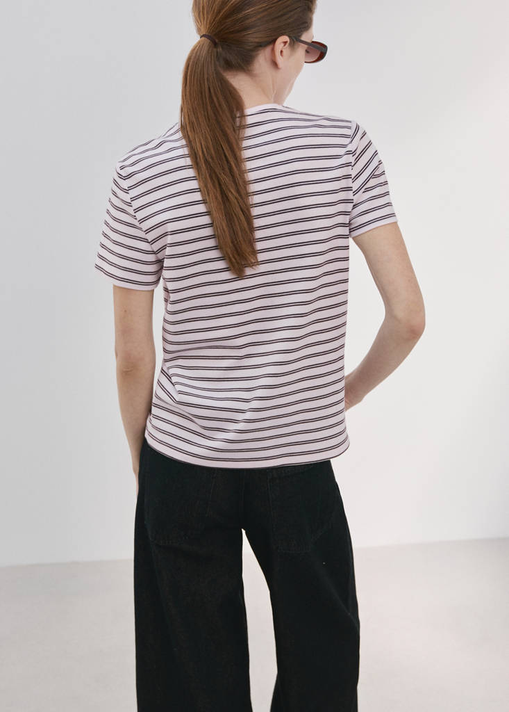 Short-sleeved cotton t-shirt — Light Pink