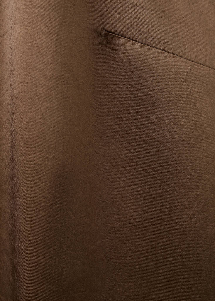 Long satin nightgown — Brown