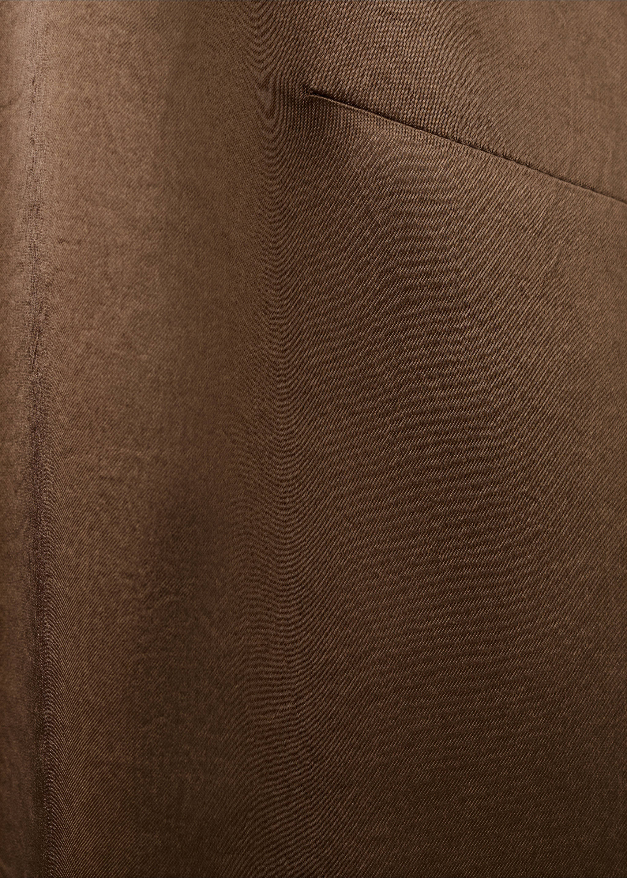 Long satin nightgown - Details of the article 0, Brown. Ref: 27063313-00.