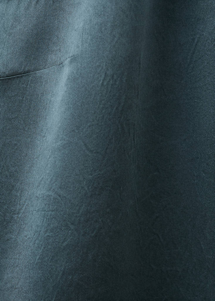 Long satin nightgown — Blue