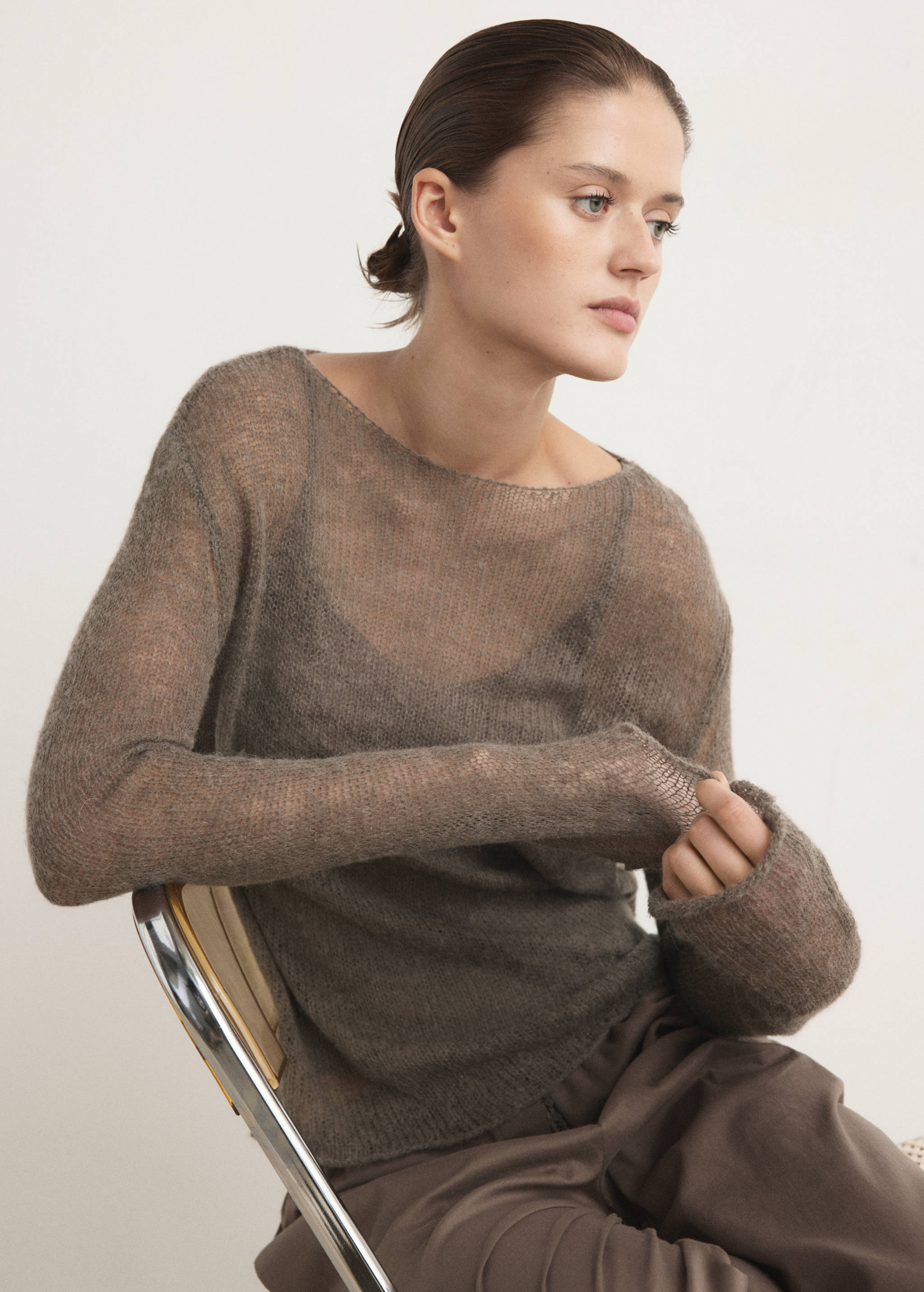 Pull laine maille ajourée - Détail de l'article 2