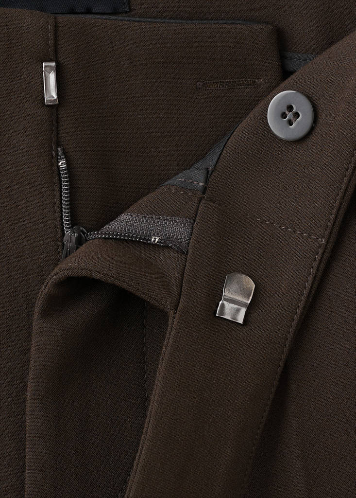 Mid-rise flare trousers — Chocolate