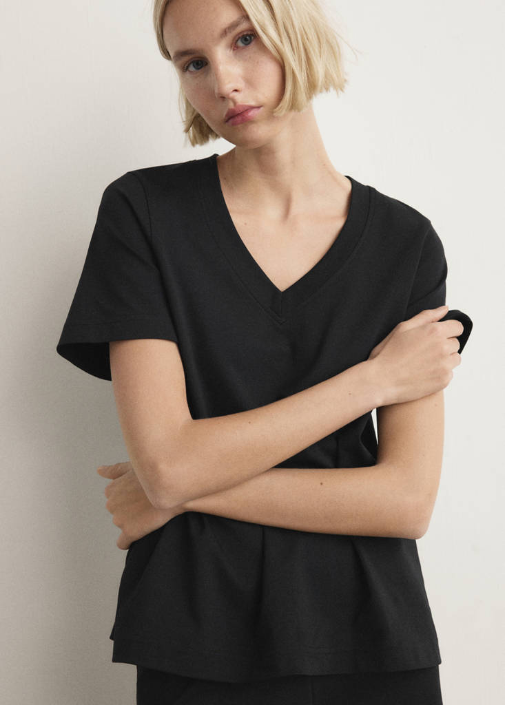 Cotton short-sleeved pyjama t-shirt