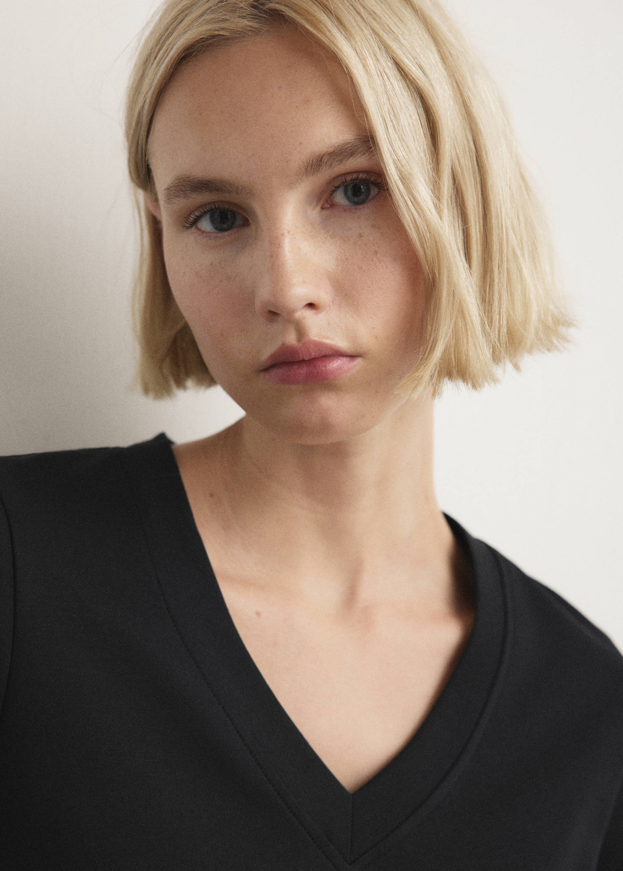 短袖棉质睡衣T恤 - null