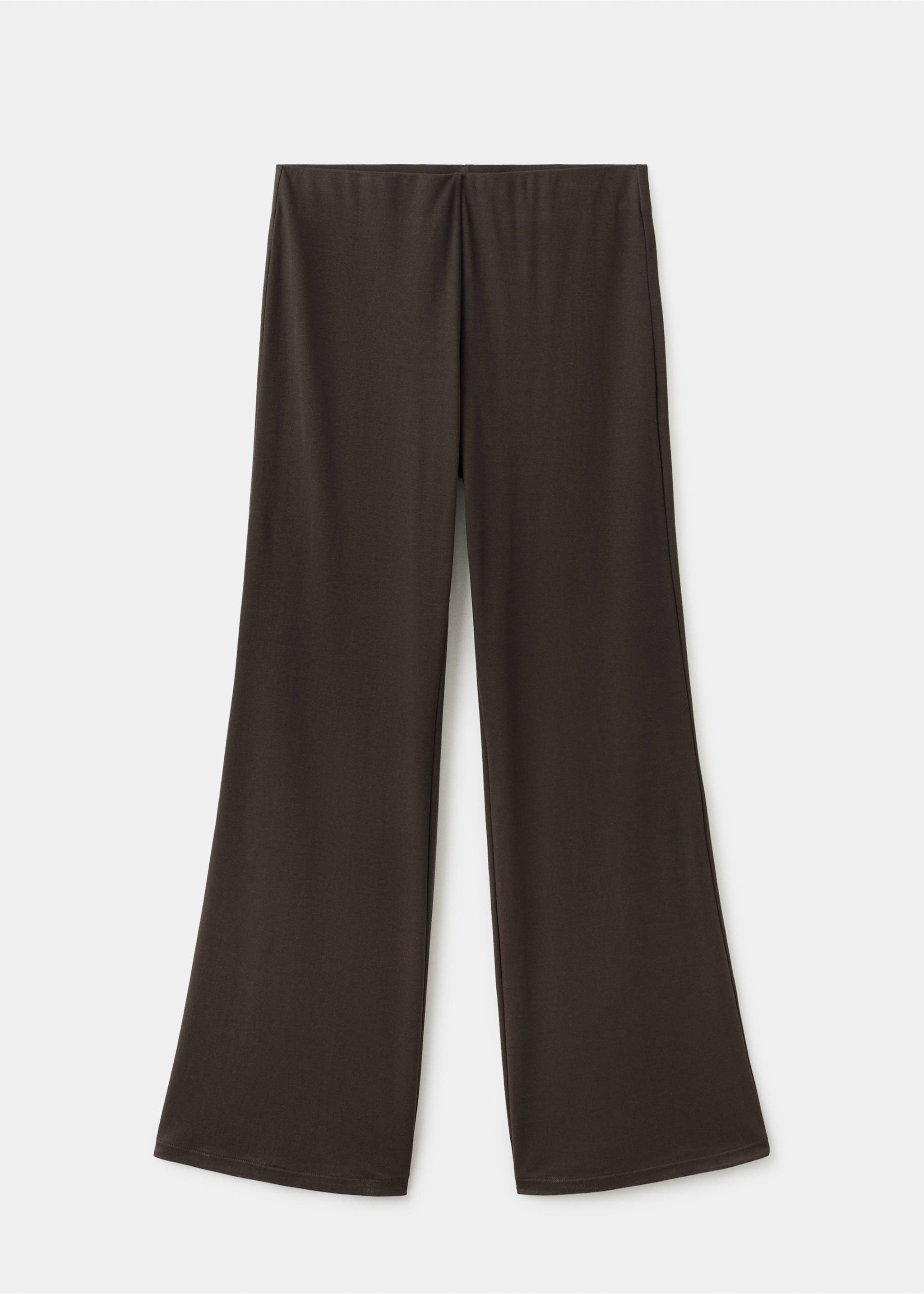 Straight-fit trousers with elastic waist - Article without model, Brown. Ref: 27063318-00.