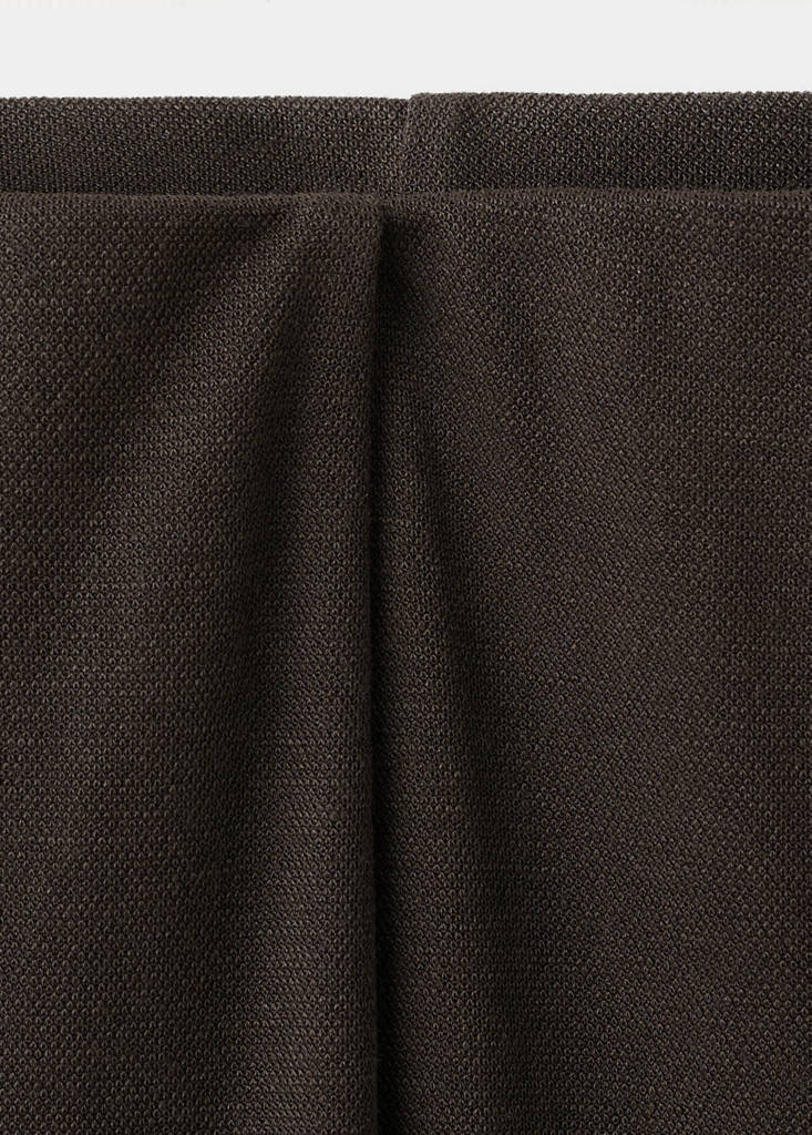 Straight-fit trousers with elastic waist — Brown