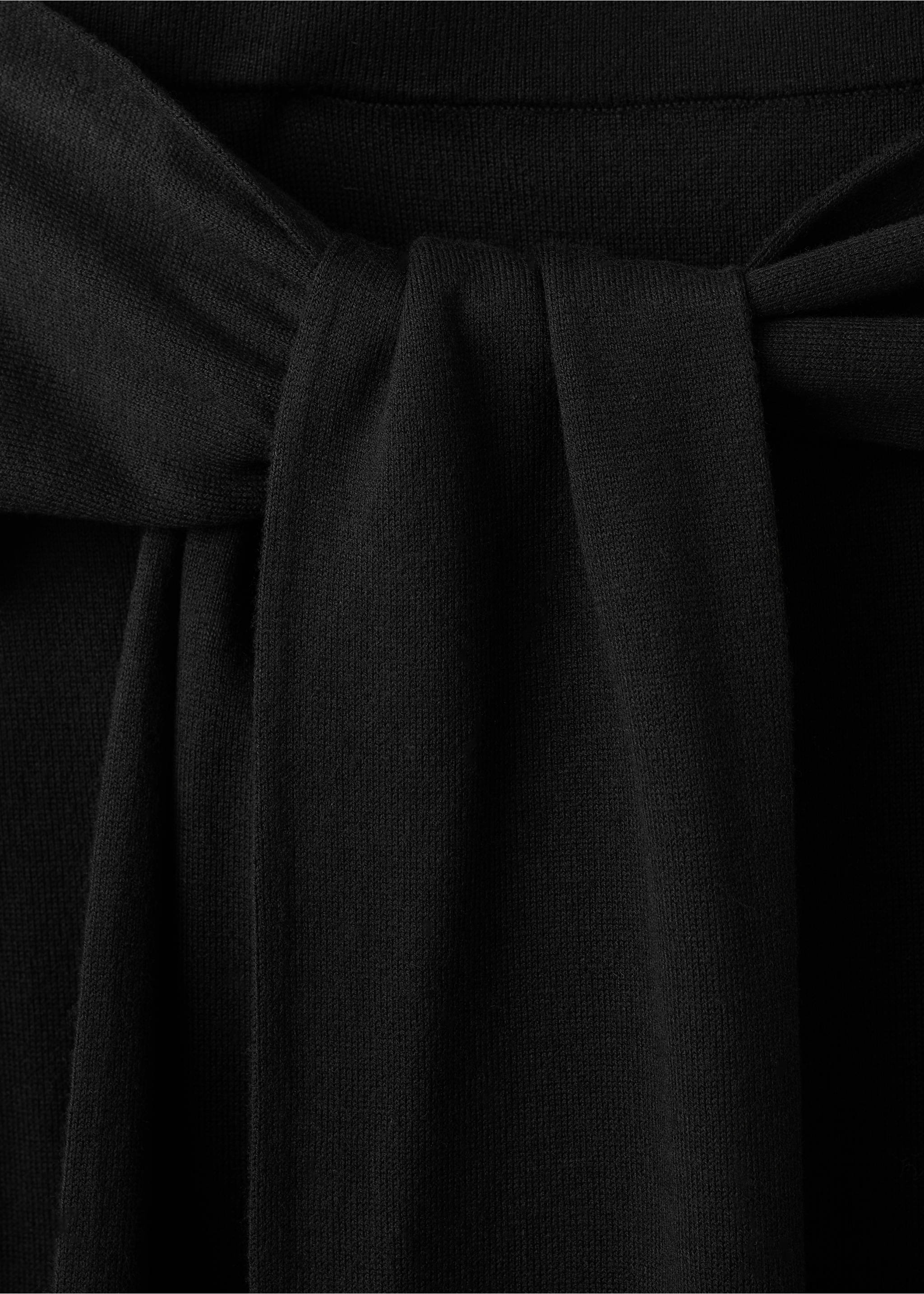 Falda punto detalle nudo - Detalle del artículo 8, Negro. Ref: 27063319-00.