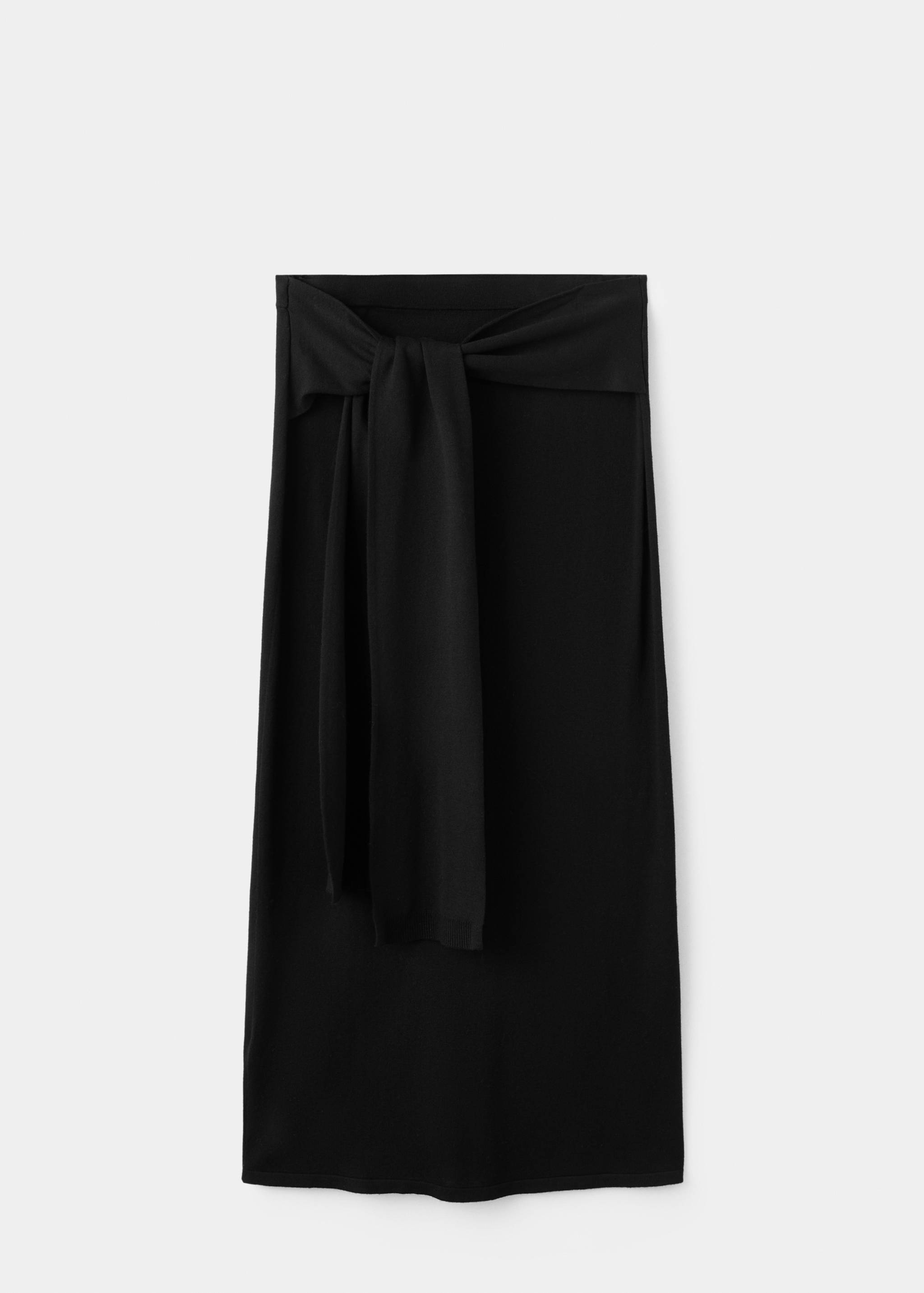 Knitted skirt with knot detail - Article without model