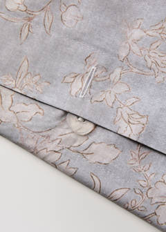 Vintage floral percale cotton duvet cover for a 90 cm bed — Light/Pastel Grey 3