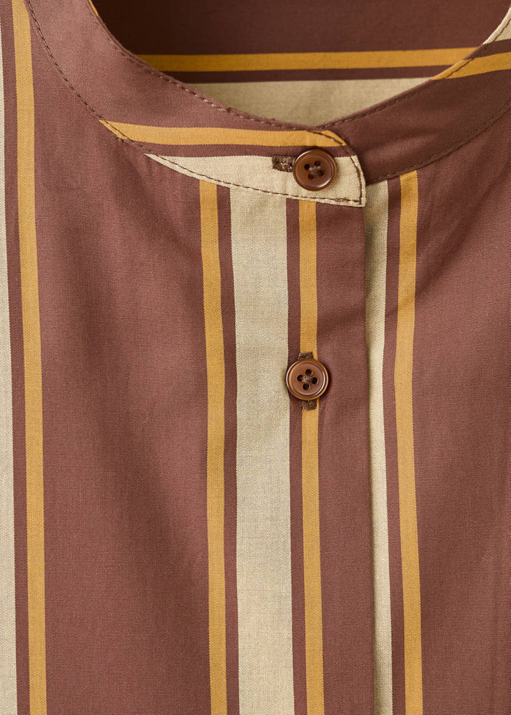Midi caftan with side slit — Brown