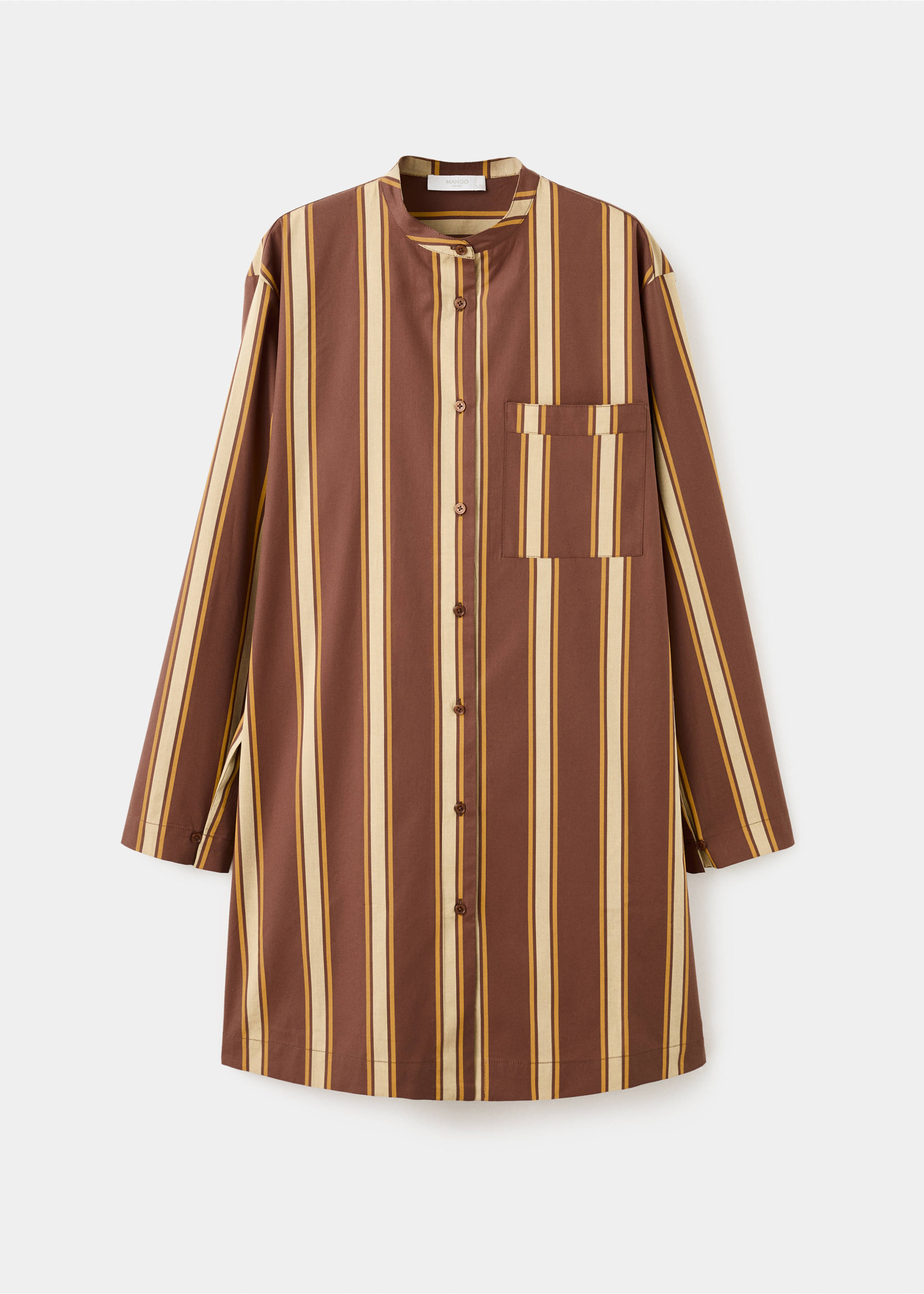 Midi caftan with side slit - Article without model, Brown. Ref: 27063324-00.