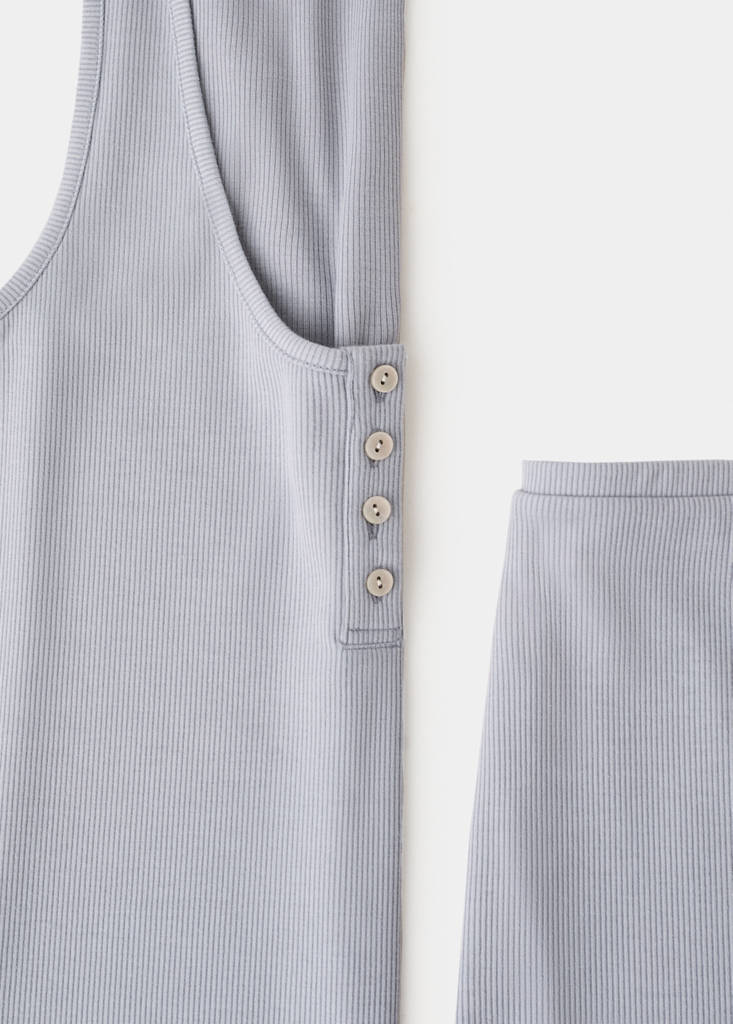 Textured pyjama shorts — Grey