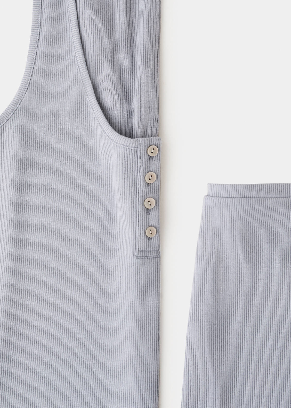 Textured pyjama shorts — Grey