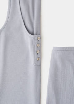 Textured pyjama shorts — Grey 8