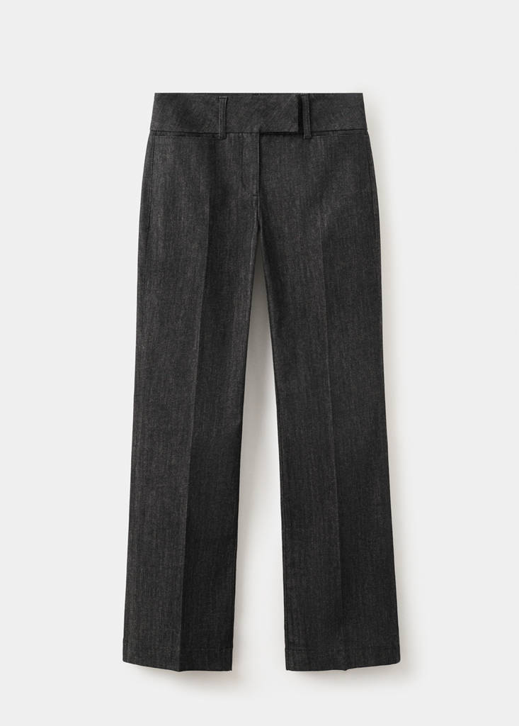 Mid-rise flared jeans — Black